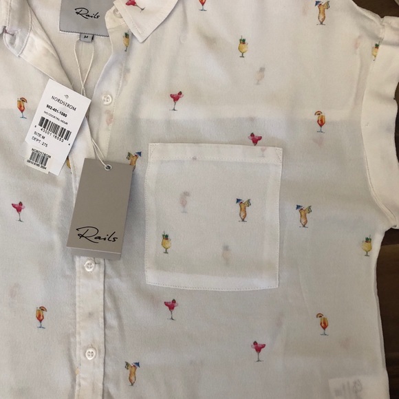 NWT Rails Whitney Ivory Cocktail Hour Print Size M - Picture 4 of 8